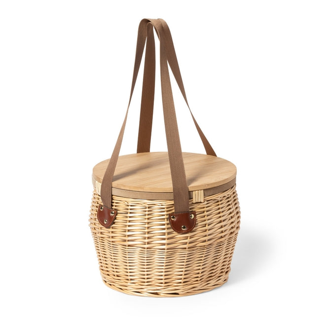 Retro-Kühltasche aus Korbgeflecht