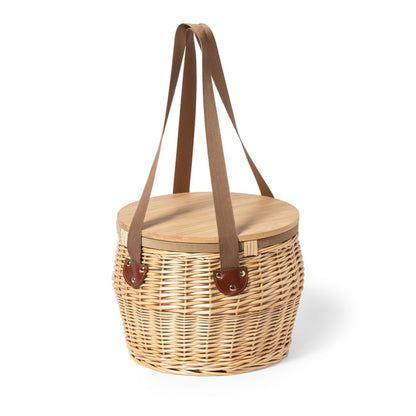 Retro-Kühltasche aus Korbgeflecht
